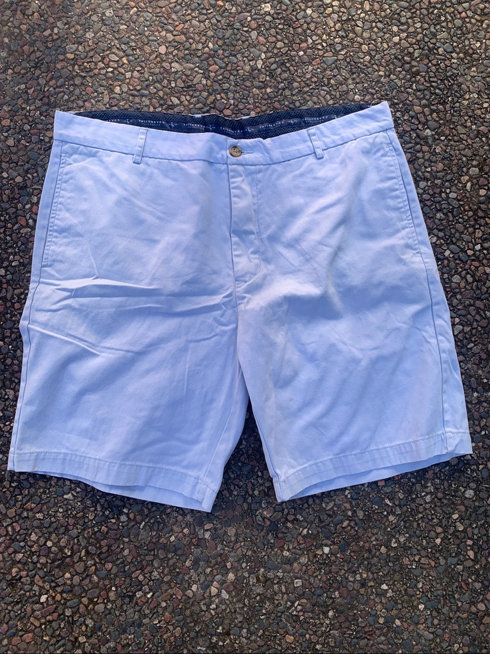 Tailorbyrd Collection Shorts Size 38 Flat Front Carolina Blue Golf Twill Preppy